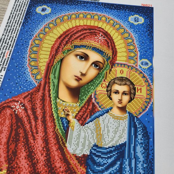 621 Божа Матір Казанська, набір для вишивки бісером ікони 621 фото