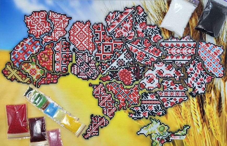 3103 Код нації, набір для вишивання бісером картини карта України 3103 фото