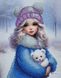 В253 Зимняя прогулка, набор для вышивки бисером картины с девочкой В253 фото 1