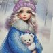 В253 Зимняя прогулка, набор для вышивки бисером картины с девочкой В253 фото 6