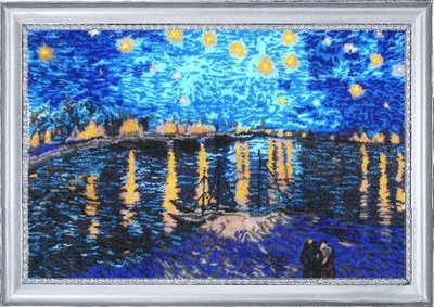 BT365 Зоряна ніч над Роною Ван Гог, набір для вишивки бісером картини BT365 фото