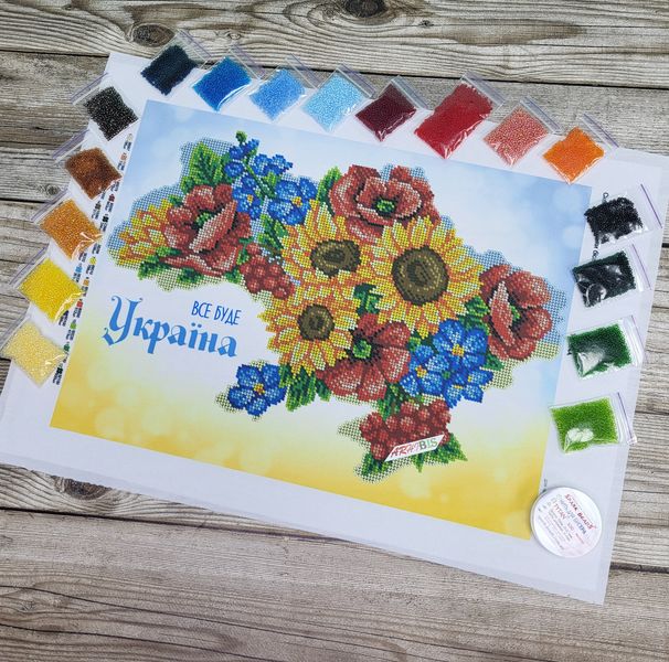 А3Н_478 Все будет Украина, набор для вышивки бисером картины А3Н_478 фото
