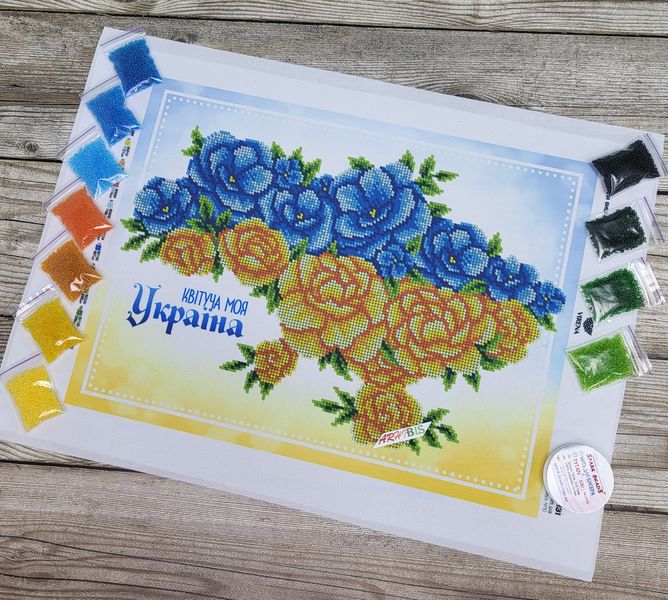 А3Н_481 Квітуча моя Україна, набір для вишивання бісером картини А3Н_481 фото