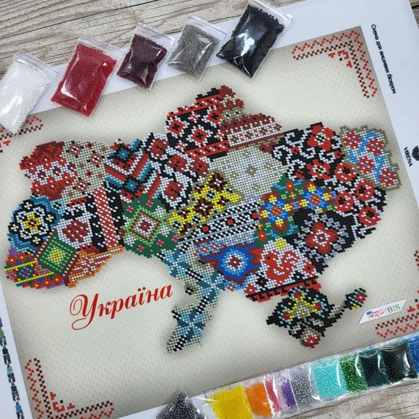 А3Н_545 Карта України, набір для вишивки бісером картини А3Н_545 фото