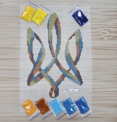 Ф-049 Тризуб , набор для вышивки бисером на водоростворимом флизелине Ф-049 фото