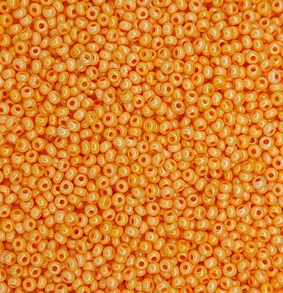 16389 чеський бісер Preciosa 10 грам перлинний помаранчевий Б/50/0224 фото
