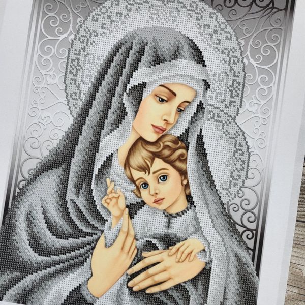 БСР-3339 Мадонна з немовлям, набір для вишивки бісером ікони БСР-3339 фото