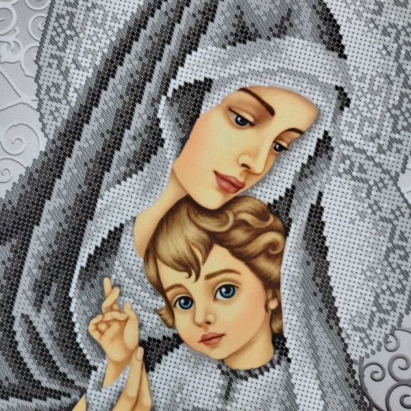 БСР-3339 Мадонна з немовлям, набір для вишивки бісером ікони БСР-3339 фото
