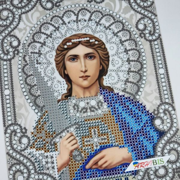 ЖС-5018 Святий Архангел Михаїл у перлах, набір для вишивання бісером ікони ЖС-5018 фото