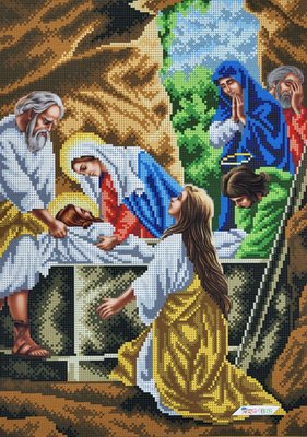 В698 Ісуса кладуть до гробу (Хресна дорога), набір для вишивки бісером В698 фото