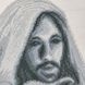 ТО147 Ісус з ягням (чорно-біла), набір для вишивки бісером ікони ТО147 фото 6
