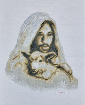 ТО148 Ісус з ягням (сепія), набір для вишивки бісером ікони ТО148 фото