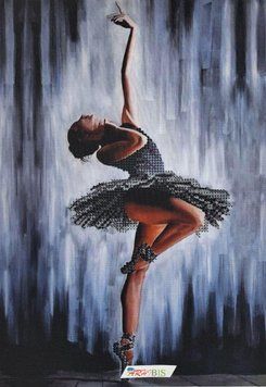 А4-К-1354 Ballerina (21*29,7 cm), bead embroidery kit of the picture