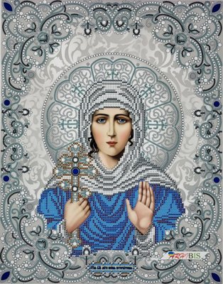 ЖС-3012 Свята Ксенія (Оксана) в перлах, набір для вишивання бісером ікони ЖС-3012 фото