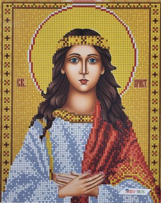 351 Свята Христина, набір для вишивки бісером ікони 351 фото