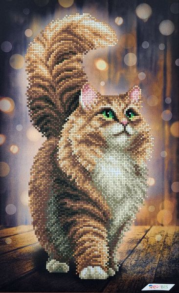 Т-1342 Мечтательный кот, набор для вышивки бисером картины Т-1342 фото