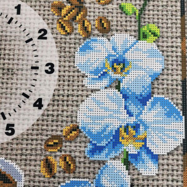3030012 Кава з орхідеями, набір для вишивання бісером годинника 3030012 фото