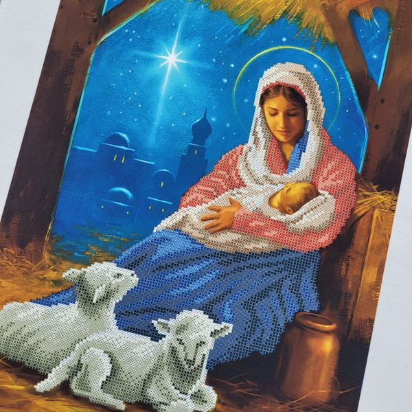 ТО154 Різдво Христове, набір для вишивки бісером ікони ТО154 фото