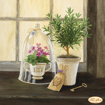 TA-272 Vintage-2 (30*30 cm), bead embroidery kit of the picture