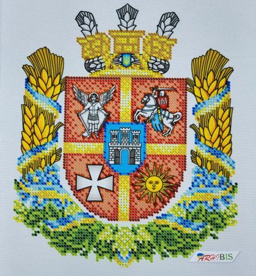 БС 4246 Герб Житомирської області, набір для вишивання бісером картини БС 4246 фото