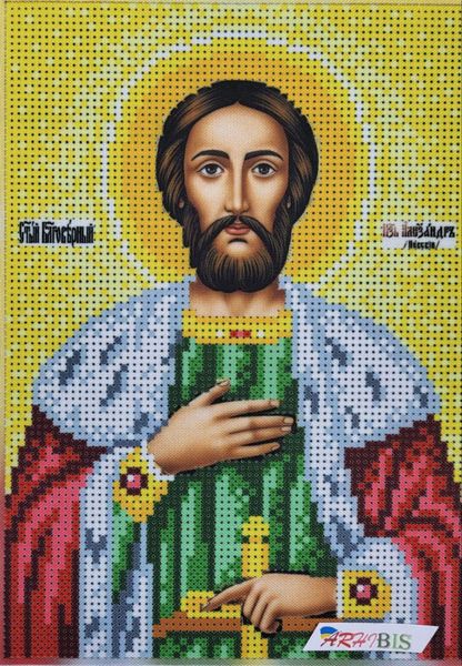 177 Святий Олександр, набір для вишивки бісером іменної ікони АБВ 00017599 фото