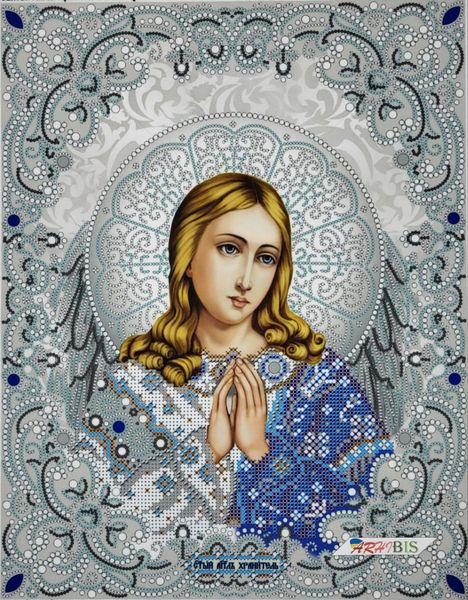ЖС-3008 Святий Ангел Охоронець у перлах, набір для вишивання бісером ікони ЖС-3008 фото