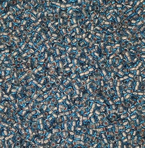 69000 чеський бісер Preciosa 10 грам вогник блакитний темний з мідною серединкою Б/50/0695 фото