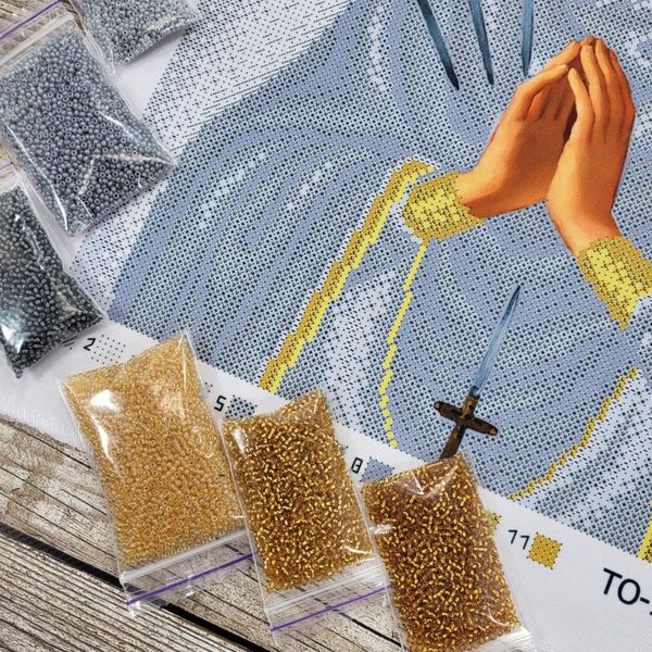 ТО135 Божа Матеір Пом’якшення злих сердець (Семистрільна), набір для вишивки бісером ікони ТО135 фото