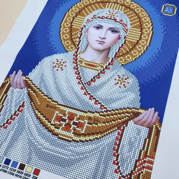 А4-И-376 Покрова Пресвятой Богородицы, схема для вышивки бисером иконы схема-ак-А4-И-376 фото
