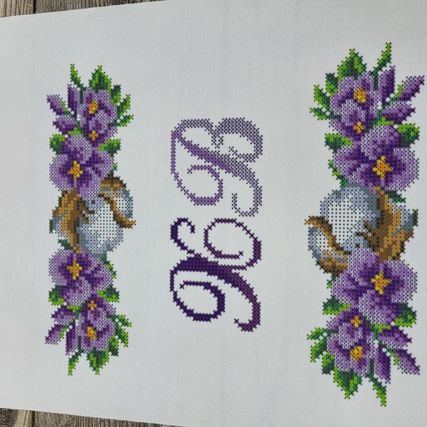 99006 Child's Easter Basket Towel with Flowers (27*30 cm), bead embroidery kit
