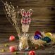 FLK-184 Bunny bead embroidery kit on wood for an Easter topper