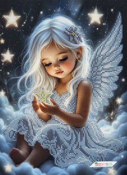A4-К-1672 Angel with a Star (21*29,7 cm), bead embroidery kit of the picture
