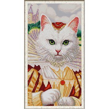 НИК-1382 Marquise (25*45 cm), bead embroidery kit of a picture with a cat