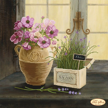 TA-271 Vintage-1 (30*30 cm), bead embroidery kit of the picture