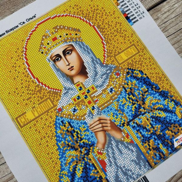 409 Святая Ольга, набор для вышивки бисером именной иконы АБВ 00018437 фото