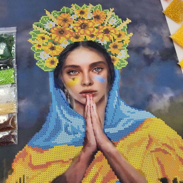 3622 Молитва за Украину, набор для вышивки бисером картины 3622 фото