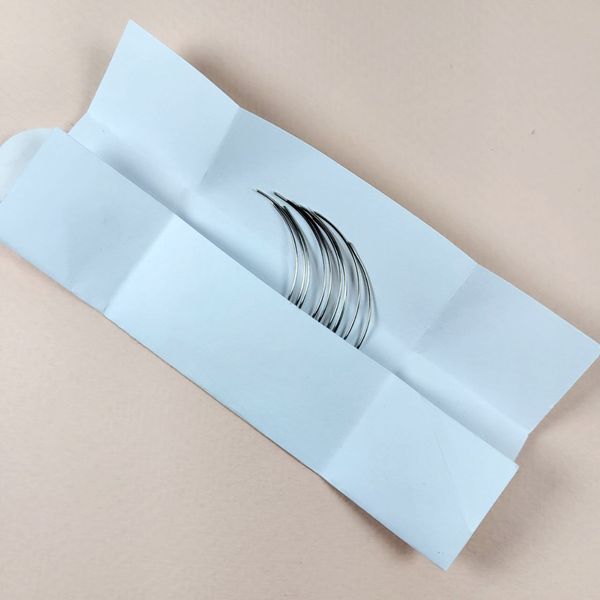 Набор полукруглых изогнутых игл 10шт для вышивки бисером сумок, косметичек C5205010x10 фото
