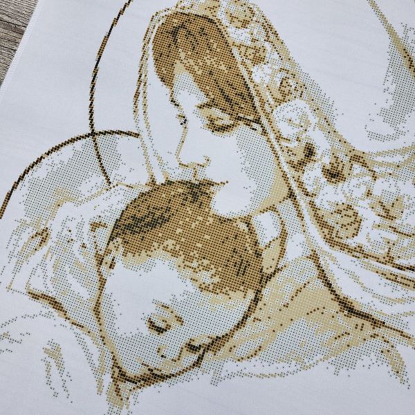 ТО007 Марія з дитям (коричнева), набір для вишивки бісером ікони ТО007 фото