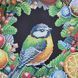Шоппер_802 Winter Tit on a Wreath (43*30*10 cm), bead embroidery kit of a tote bag