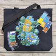 СВ173 Пошитий патриотичный шопер сумка с цветами, набор для вышивки бисером