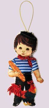F068 France Doll M (12*7 cm), bead embroidery kit of the toy
