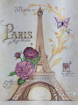 ТА-397 From Paris with Love (24*32 cm), bead embroidery pattern of the picture