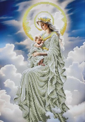В674 Мадонна з немовлям, набір для вишивки бісером ікони В674 фото