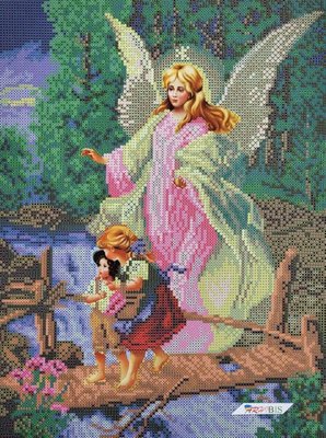 АХМ Ангел Хранитель (Ангел и дети), набор для вышивки бисером иконы АХМ фото