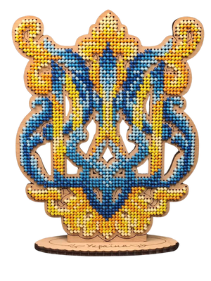 ФІН_085 Герб Украины набор для вышивки бисером по дереву ФІН_085 фото