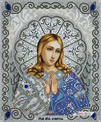 ЖС-4008 Святой Ангел Хранитель в жемчуге, набор для вышивки бисером иконы ЖС-4008 фото
