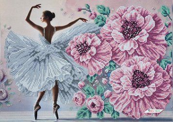 А803 Flowers (30*42 cm), bead embroidery kit of the picture