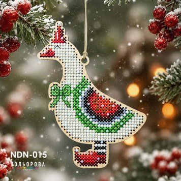 NDN-015 Казкова гостя, набір для вишивки новорічної іграшки NDN-015 фото