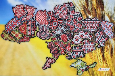 3103 Код нации, набор для вышивки бисером картины карта Украины 3103 фото