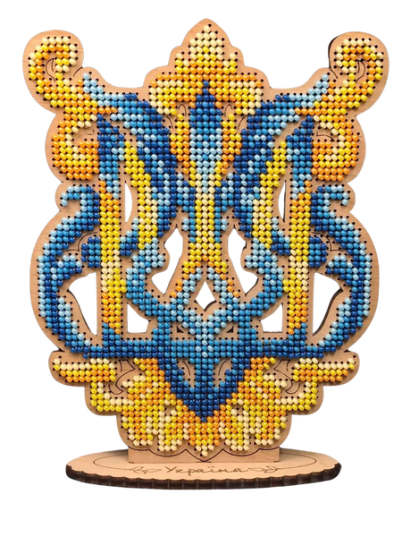 ФІН_085 Герб Украины набор для вышивки бисером по дереву ФІН_085 фото